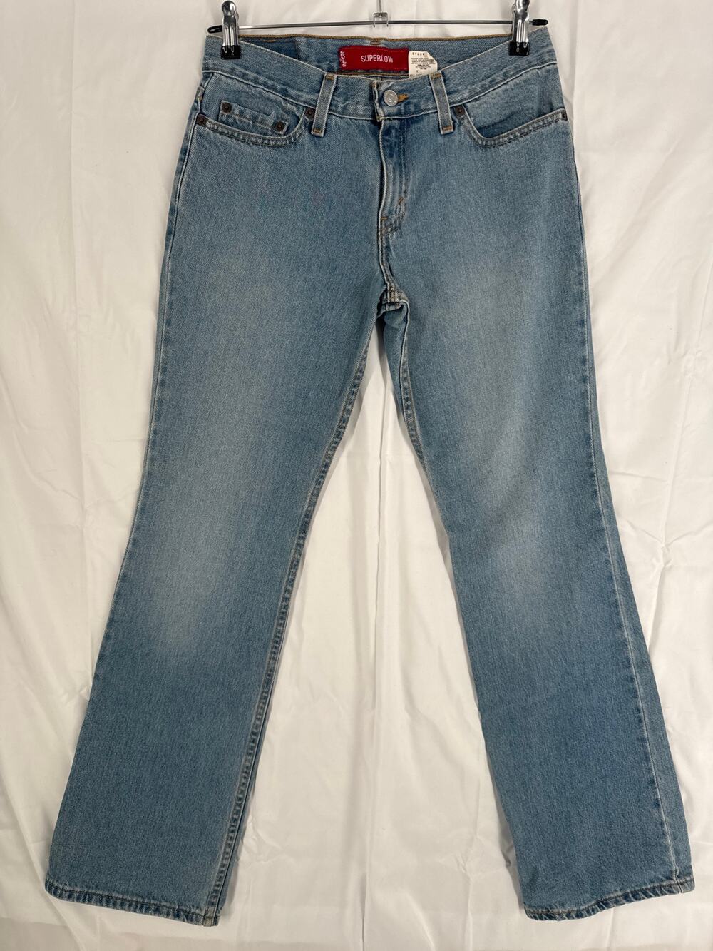 Levis Superlow Bootcut 518 Jeans Womens Juniors Size 5 Light Wash Boot Cut